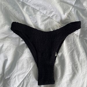 Hollister XS Black Textured Bikini Bottom